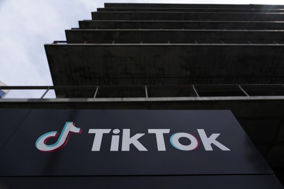 FILE - TikTok Inc. building, March 17, 2023, in Culver City, California. The House of Representatives on Saturday, April 20, 2024, passed a bill that would ban TikTok in the United States if its China-based owners do not sell it. It was sent to the Senate as part of a larger bill to send aid to Ukraine and Israel.  House Republicans' decision to add the TikTok bill to the foreign aid package accelerated passage of the bill, which had stalled in the Senate. The aid bill is a priority for President Joe Biden, with broad support in Congress.  (AP Photo/Damien Dovarganes, File)