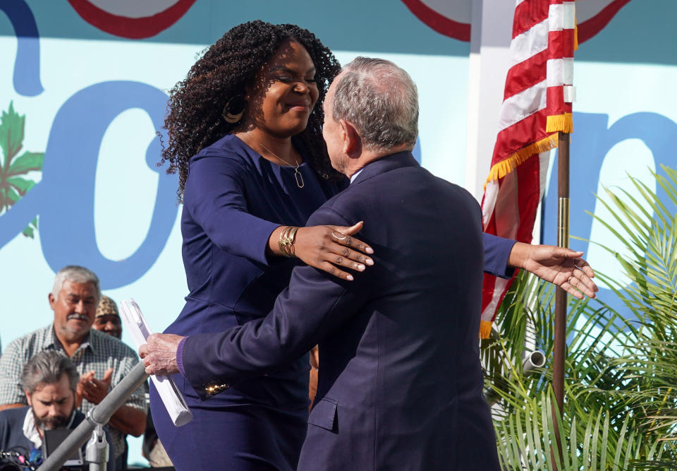 Aja Brown and Mike Bloomberg