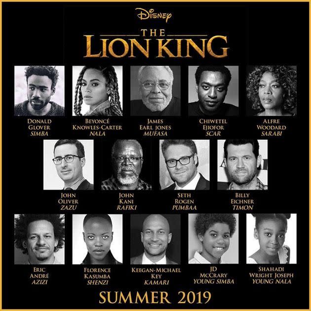 Beyoncé has confirmed her role in the remake. Source: Disney