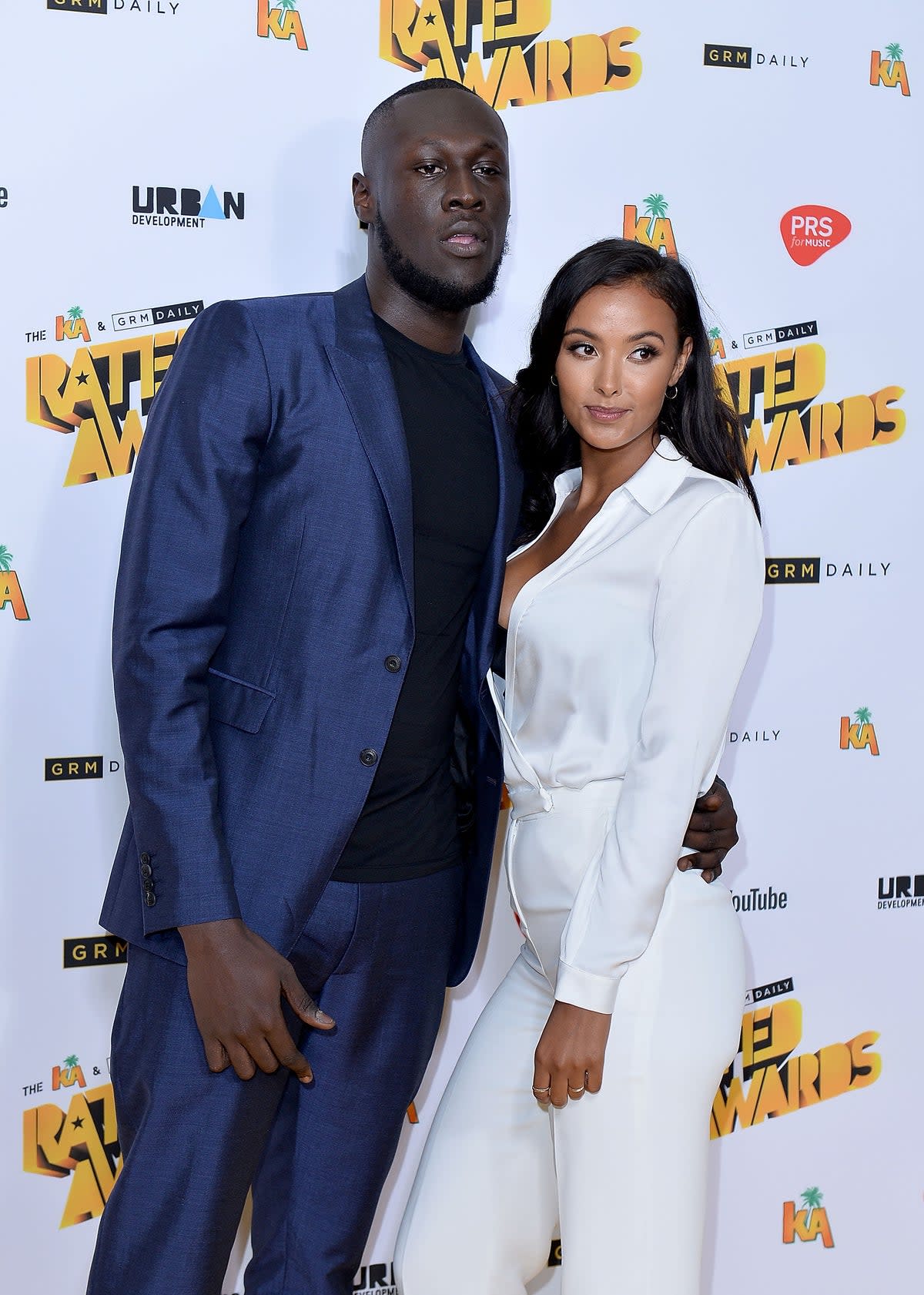 Stormzy and Maya Jama attend The Rated Awards at The Roundhouse on October 24, 2017 (Getty Images)