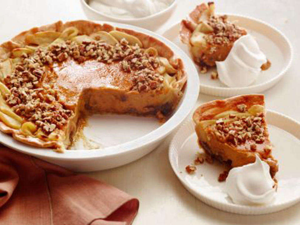 Apple-Pumpkin-Pecan Pie