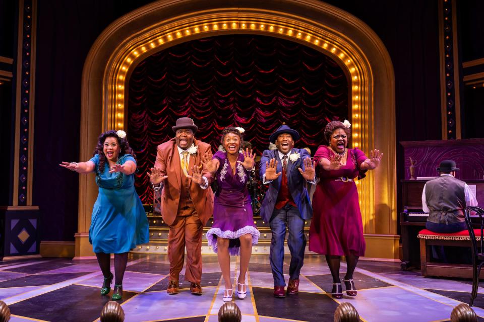 "Ain't Misbehavin'" cast, left to right: Ashanti J'Aria, Juson Williams, Ciara Elyse Harris, Anthony Wayne, and Tarra Conner Jones at the Cape Playhouse.