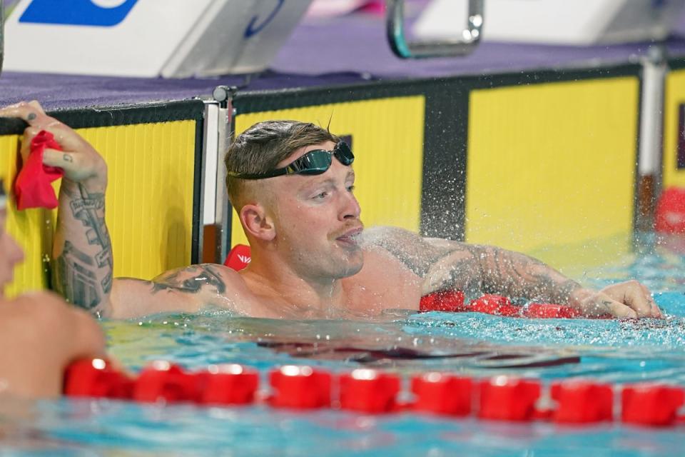 Adam Peaty breezed into the men’s 100m breaststroke semi-finals at the Commonwealth Games (Zac Goodwin/PA) (PA Wire)