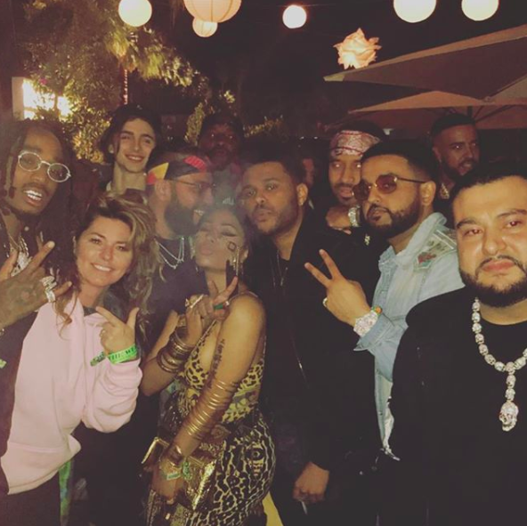 <p>Here’s another epic celebrity selfie for you to digest. The Weeknd shared this shot of a random crew that included Shania Twain, Nicki Minaj, French Montana, and Timothée Chalamet. Almost too bizarre to process, right? Minaj noted in a similar shot that her new BFF Twain is “so dope in real life,” and now we hope to see them together again soon — onstage or <a rel="nofollow" href="https://www.yahoo.com/entertainment/nicki-minaj-beats-beyonce-craziest-courtside-look-nba-game-233931353.html" data-ylk="slk:even courtside in crazy attire;elm:context_link;itc:0;sec:content-canvas;outcm:mb_qualified_link;_E:mb_qualified_link;ct:story;" class="link  yahoo-link">even courtside in crazy attire</a>. (Photo:<a rel="nofollow noopener" href="https://www.instagram.com/p/Bhj7iTdg-sc/?utm_source=ig_embed" target="_blank" data-ylk="slk:The Weeknd via Instagram;elm:context_link;itc:0;sec:content-canvas" class="link "> The Weeknd via Instagram</a>) </p>