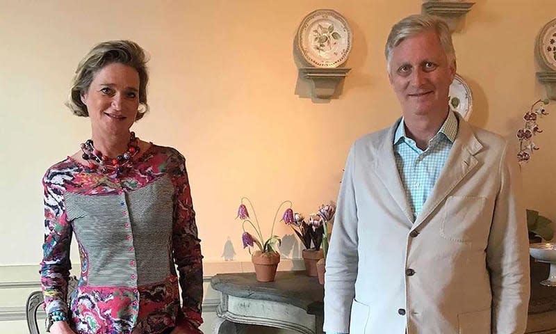 Delphine de Bélgica con Felipe de Bélgica