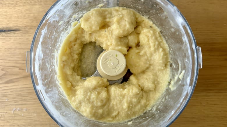 pineapple mixture in food processor