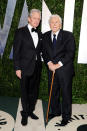 Michael Douglas and his proud papa, Kirk, arrived in style at the VF festivities.
