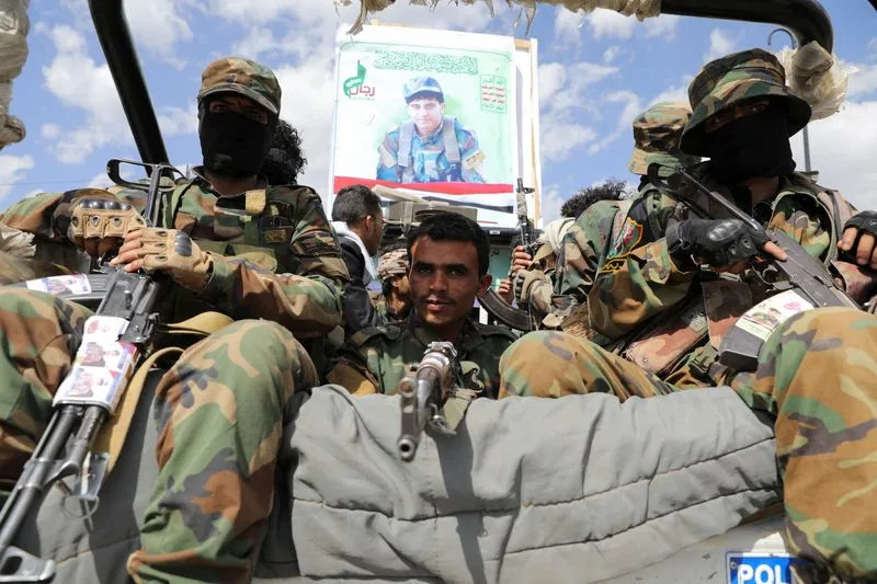 Funeral of Houthi fighters killed in U.S.-led strikes, in Sanaa