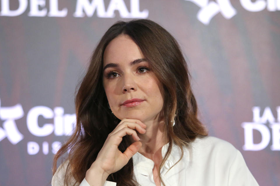 MEXICO CITY, MEXICO - MARCH 28: Camila Sodi smiles during film 'La Herencia del Mal' press conference at CinÈpolis Portal San Angel on March 28, 2019 in Mexico City, Mexico.  (Photo by Adrián Monroy/Medios y Media/Getty Images)