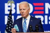 Foto del miércoles del candidato demócrata a la presidencia de EEUU, Joe Biden, hablando en Wilmington, Delaware