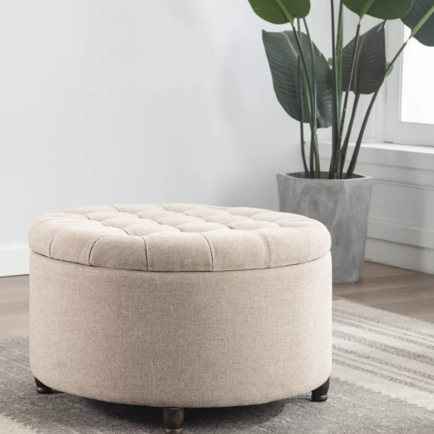 Ottoman in beige colorway