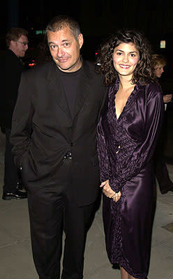 Jean-Pierre Jeunet and Audrey Tautou at the Beverly Hills premiere of Miramax Zoe's Amelie