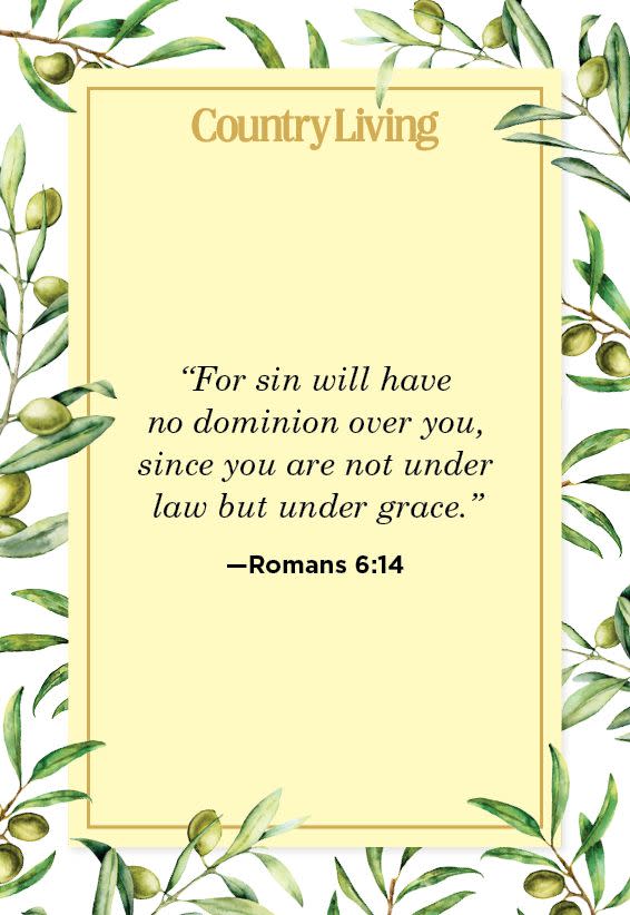 <p>“For sin will have no dominion over you, since you are not under law but under grace.”</p>