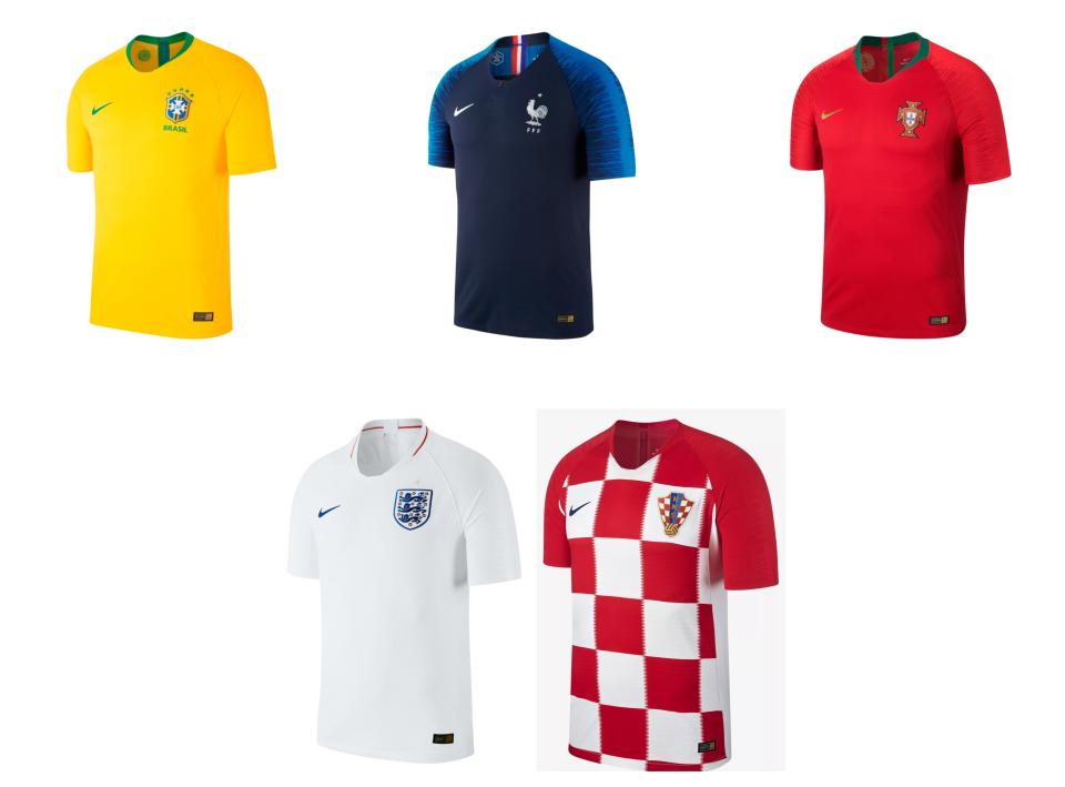 El precio las camisetas de las selecciones del Mundial