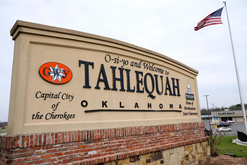 Tahlequah's connection to Cherokee culture draws visitors from across the United States and world. The city's welcome sign greets people in both Cherokee and English.