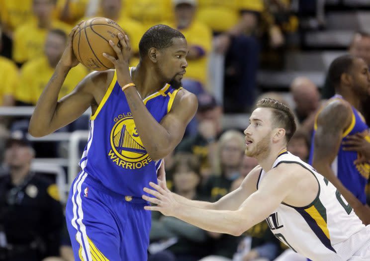 Kevin Durant has agreed to terms, and Gordon Hayward looks set to join him soon. (AP)