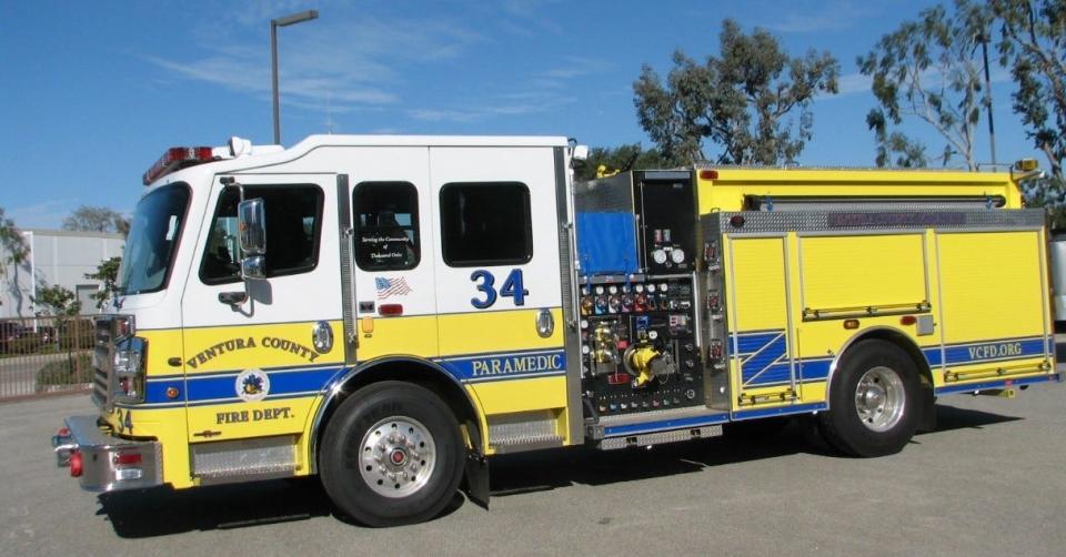A Ventura County Fire Department medic engine.