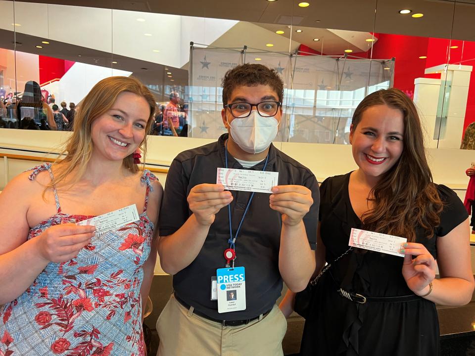 Elle, Isaac and Hannah at "Hamilton" on May 18.