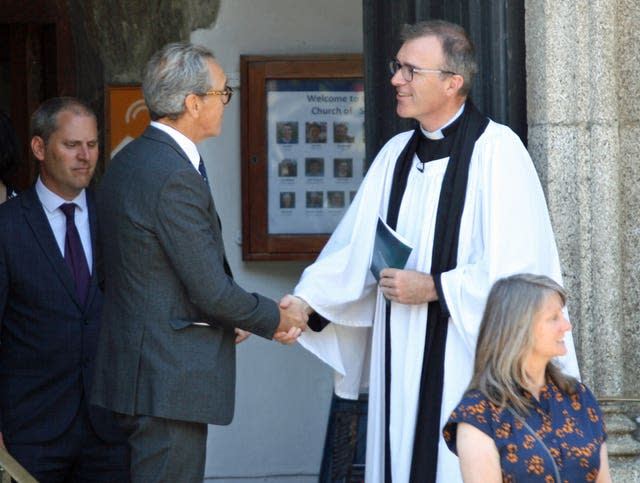 Among those attending the service was Shaun Sawyer, chief constable of Devon and Cornwall Police (Rod Minchin/PA)