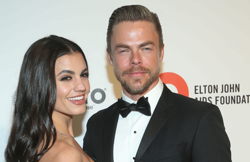 Derek Hough’s wife Hayley Erbert has undergone emergency brain surgery credit:Bang Showbiz