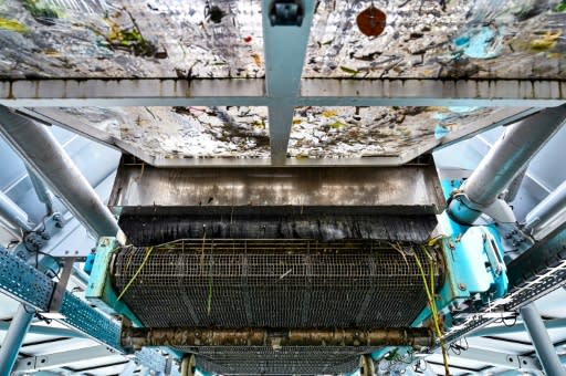 Rubbish taken out of Malaysia's Klang river by The Interceptor barge is sent to a landfill, but efforts have begun to retrieve recyclables