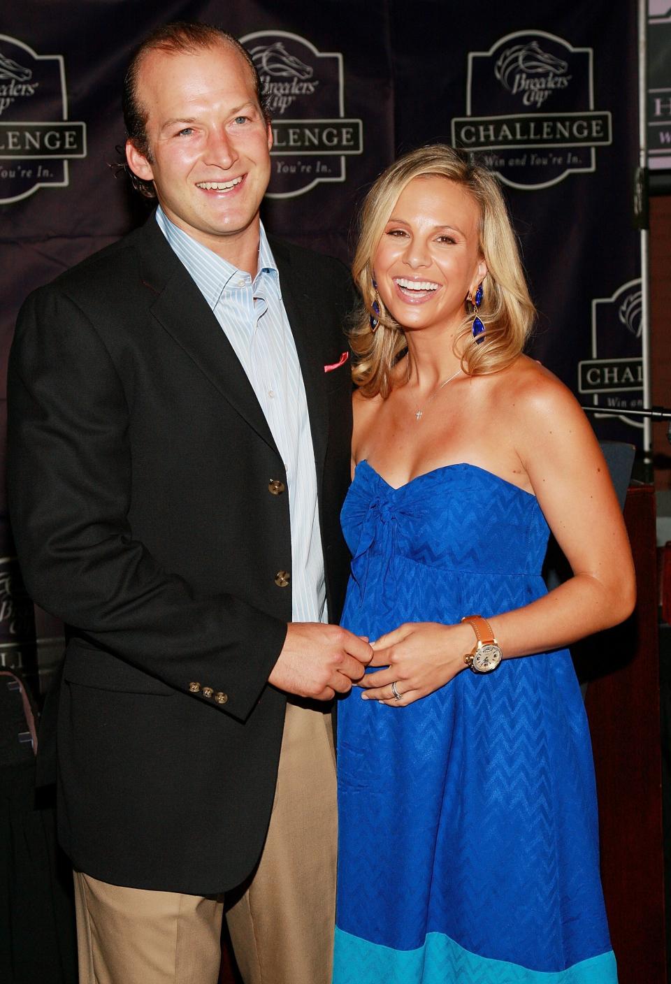 NEW YORK - JULY 17:  NFL quarterback Tim Hasselbeck and his wife television, personality Elizabeth Hasselbeck attend the Breeders' Cup Challenge official kick-off reception at ESPN Zone July 17, 2007 in New York City.  (Photo by Evan Agostini/Getty Images)