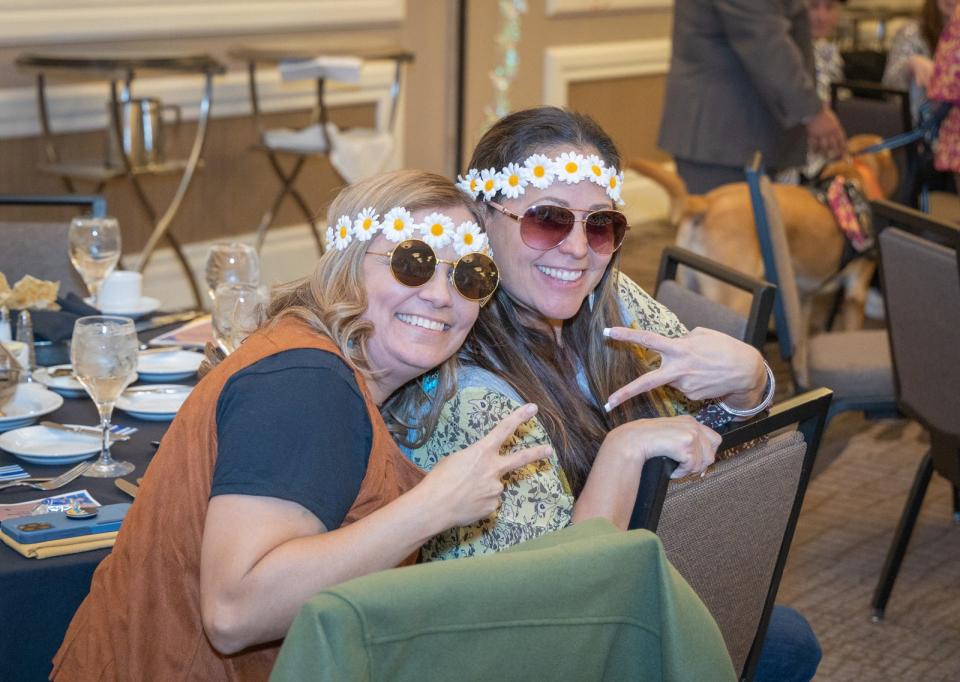 The ballroom at the Esmeralda was a riot of rainbow colors, 1970s style at the 13th annual Support Services Appreciation Dinner on Nov. 4, 2022.