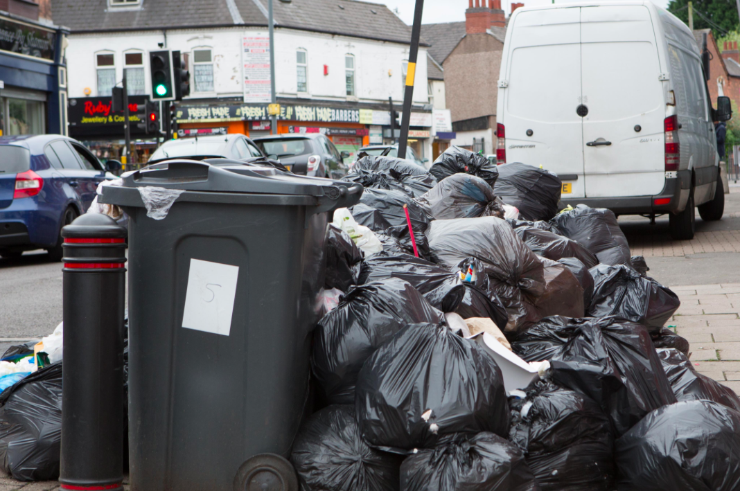 <em>Mountains of rubbish are piling up on the streets of Birmingham</em>