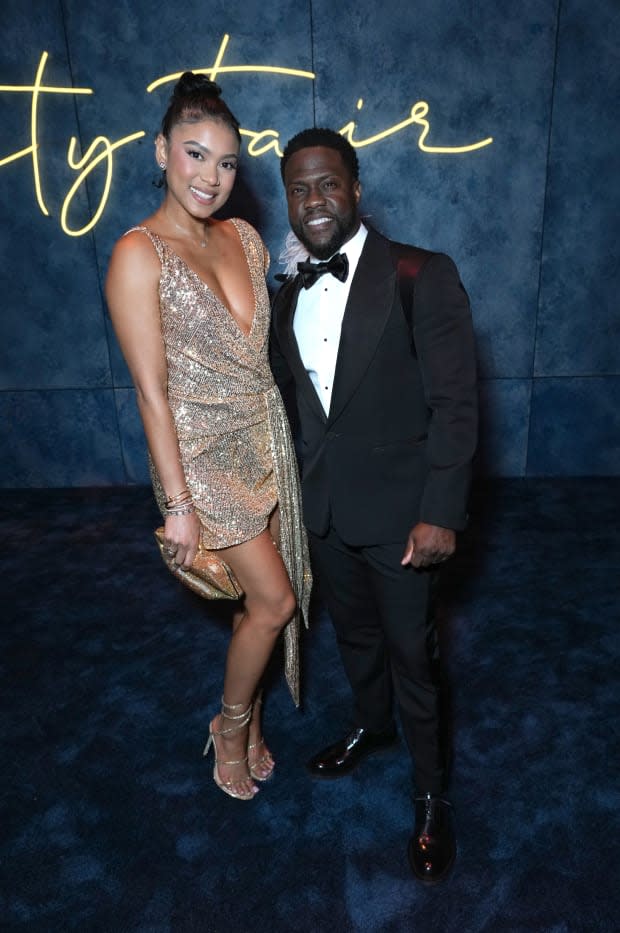 <p>Eniko Hart and Kevin Hart</p><p><a href="https://www.gettyimages.com/detail/1473125315" rel="nofollow noopener" target="_blank" data-ylk="slk:Kevin Mazur/VF23/Getty Images;elm:context_link;itc:0;sec:content-canvas" class="link ">Kevin Mazur/VF23/Getty Images</a></p>