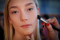 "Don’t imitate the beige, flat, monochrome makeup that you see on the runways," advises Bobbi. "It will make you look washed out. If you want to try the nude makeup trend, remember that it involves gorgeous glowing skin and very soft hues."