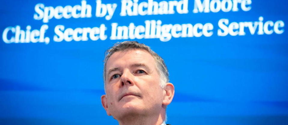 Richard Moore, actuel directeur du Secret Intelligence Service (MI6) britannique, le 30 novembre 2021 à Londres.
