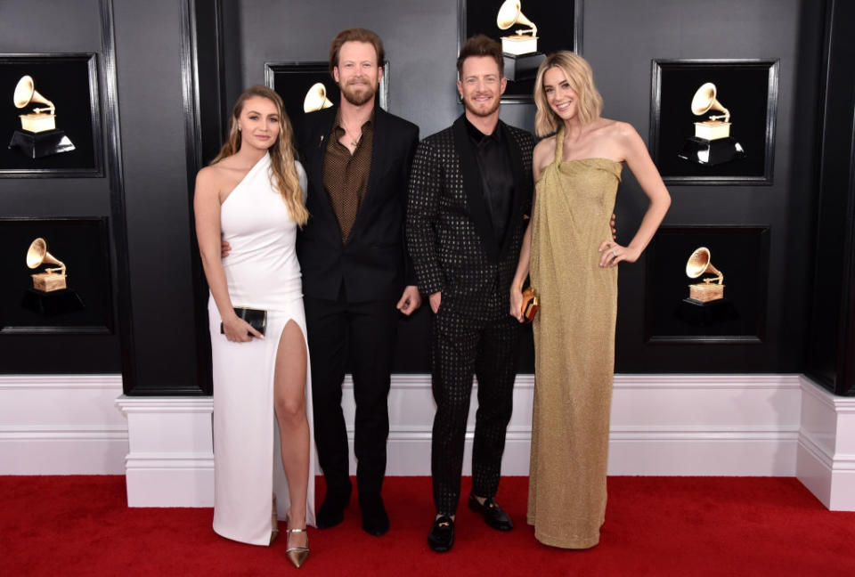 Brittney Marie Cole, Brian Kelley and Tyler Hubbard of Florida Georgia Line, and Hayley Stommel