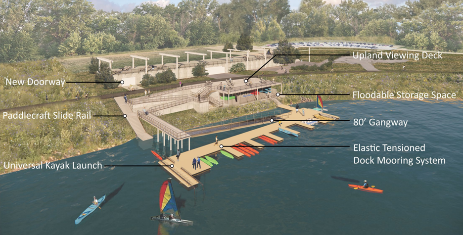 Renderings of a $2.1 million overhaul on the horizon for the Gray's Lake Park boat ramp in Des Moines.