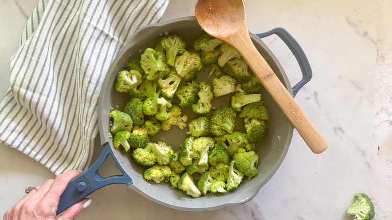 broccoli in pan
