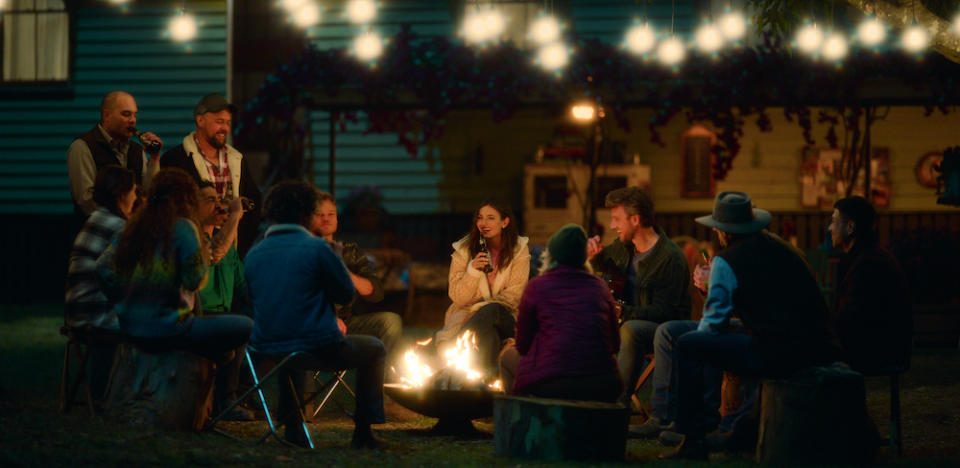 A Perfect Pairing. (L to R) Natalie Abbott as Kylie, Luca Sardelis as Breeze, Emily Havea as Sam, Jayden Popik as Henry, Victoria Justice as Lola, Adam Demos as Max, Alex Neal as Tim in A Perfect Pairing. Courtesy of Netflix © 2022. (Courtesy of Netflix / Courtesy of Netflix)