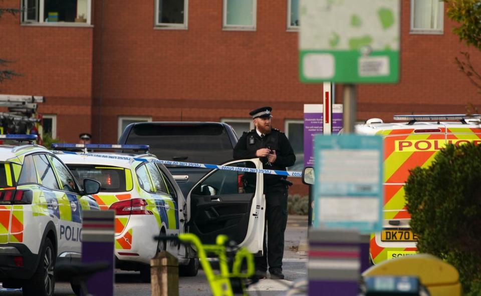 An area has been cordoned off (Peter Byrne/PA) (PA Wire)