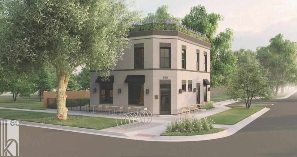 A rendering of the Perch brunch restaurant in the cathedral district in Sioux Falls.
