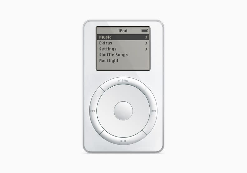 2001年推出的原始iPod。Apple提供