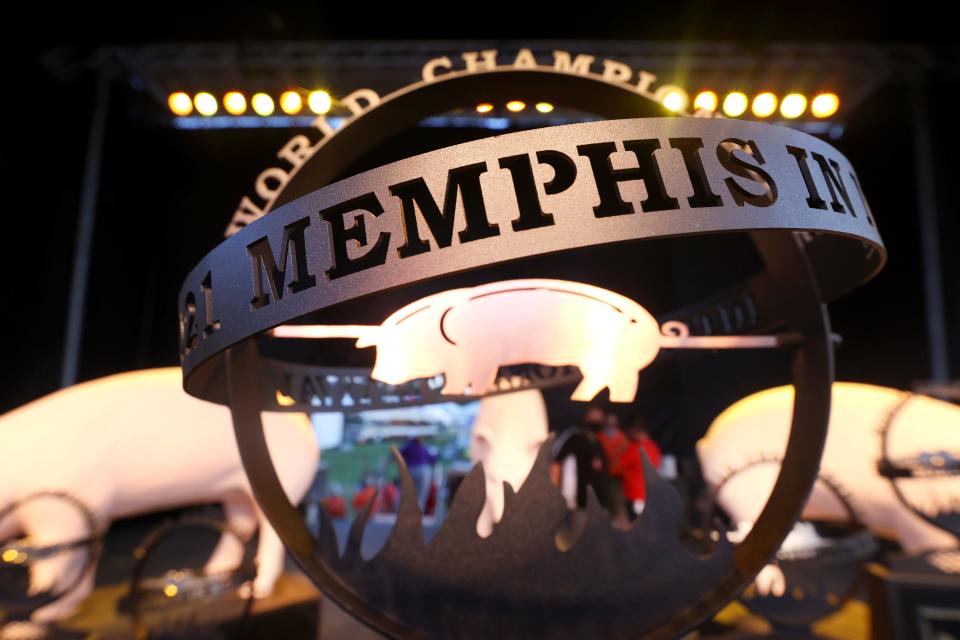 This year, 215 teams are competing in the Memphis in May World Championship Barbecue Cooking Contest.