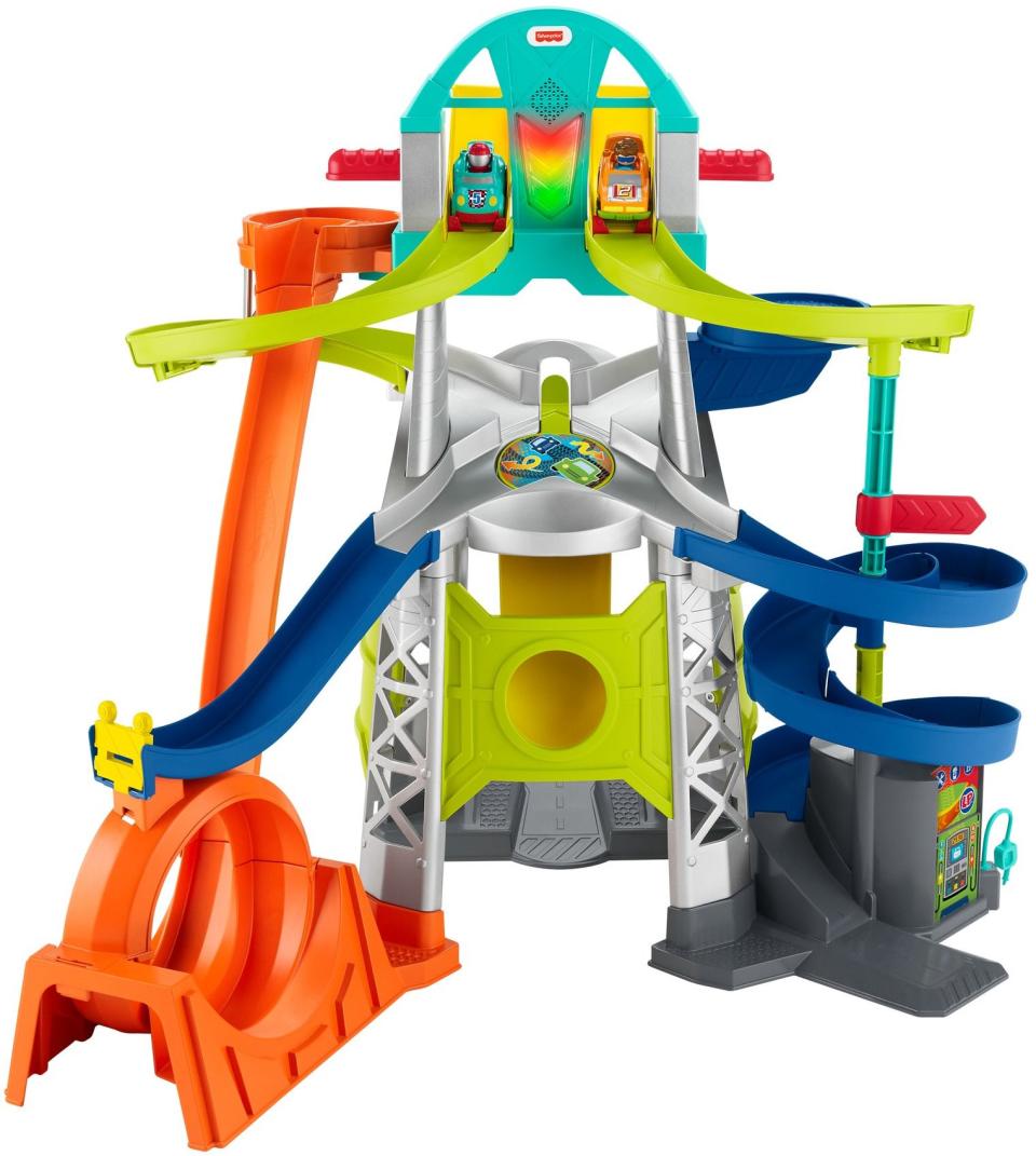 28) Little People Launch & Loop Raceway Vehicle Playset