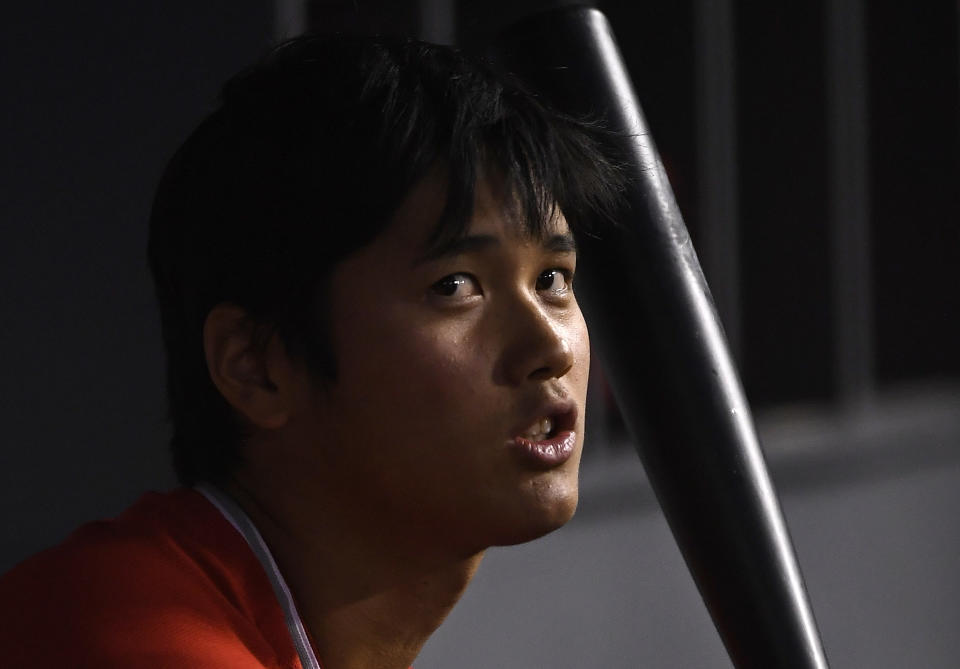 Shohei Ohtani is hitting just .125 this spring for the Los Angeles Angels. (AP)