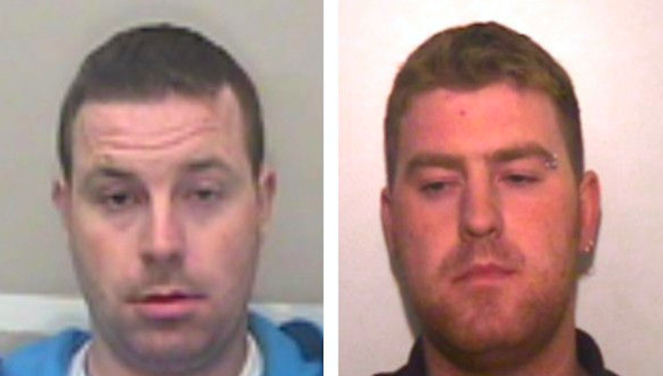 Police want to speak to brothers Christopher, left, and Ronan Hughes in connection with the deaths of 39 people found dead in a lorry in Essex (Pictures: PA)