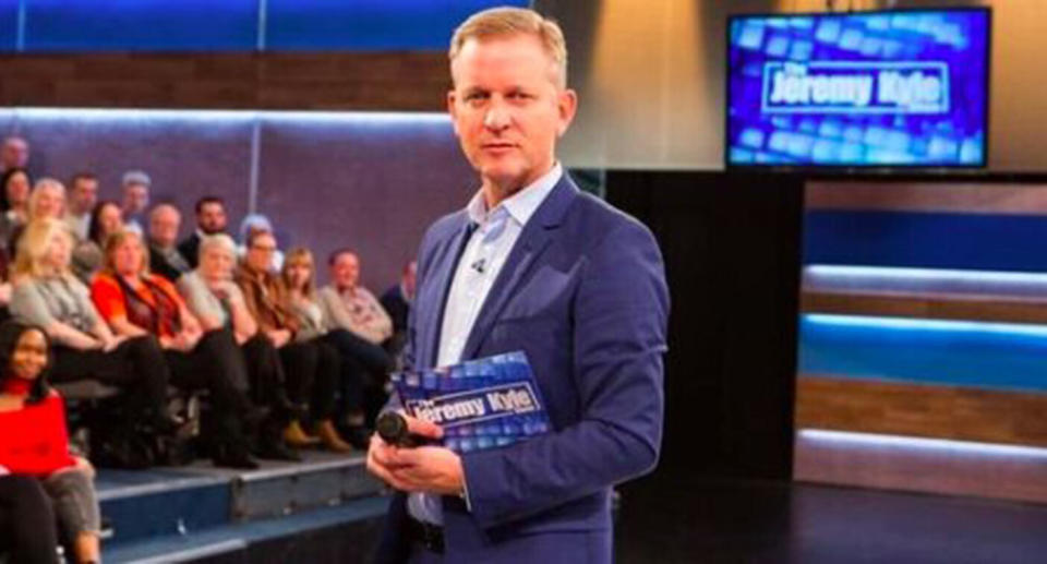 Pictured is host of the now-cancelled British ITV show, Jeremy Kyle.