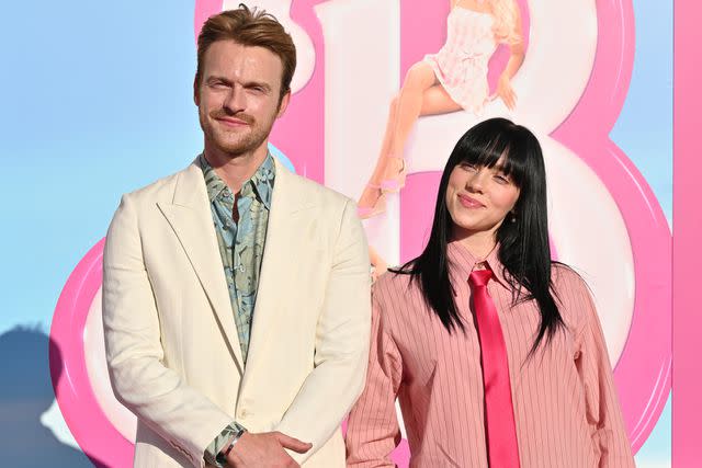 <p>Axelle/Bauer-Griffin/FilmMagic</p> FINNEAS and Billie Eilish attend the "Barbie" world premiere on July 9, 2023