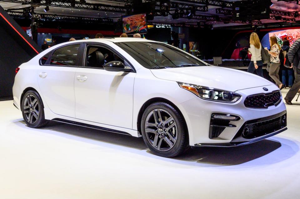 kia forte seen at the new york international auto show at