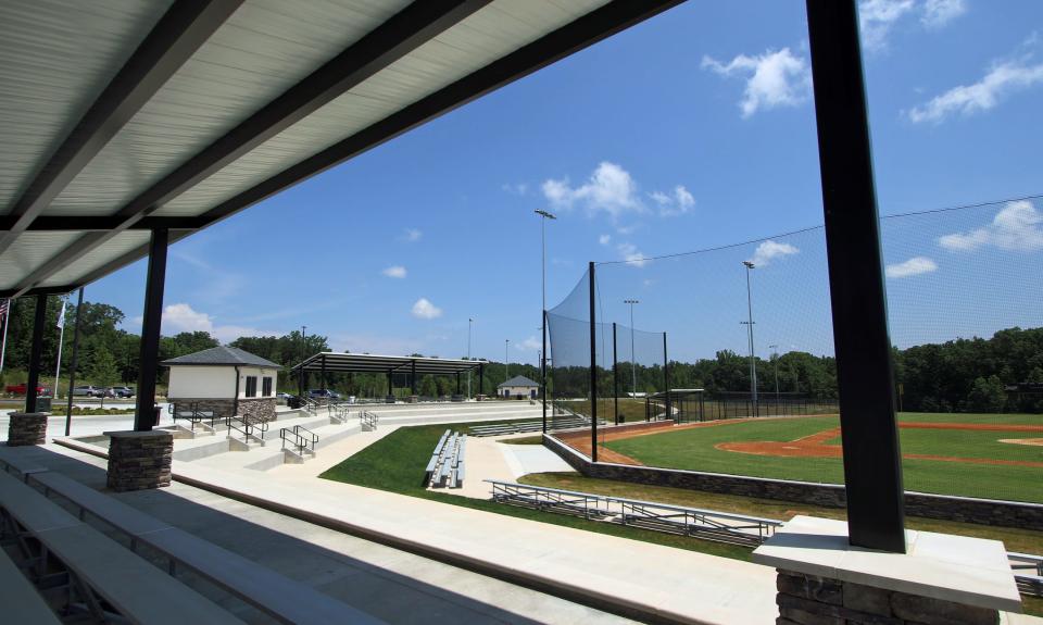 One of several baseball fields at Stinger Park on North 12th Street in Bessemer City Thursday afternoon, July 6, 2023.