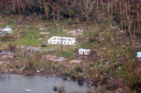 A remote Fijian village is photographed from the air during a surveillance flight conducted by the New Zealand Defence Force on February 21, 2016. REUTERS/NZ Defence Force/Handout via Reuters