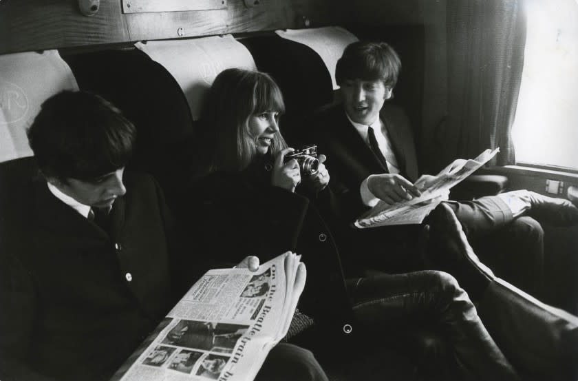 Photo of John LENNON and Astrid KIRCHHERR and BEATLES