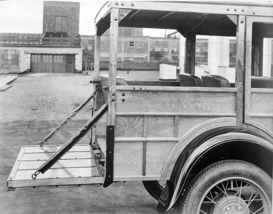 1929 Ford Model A station wagon rear quarter