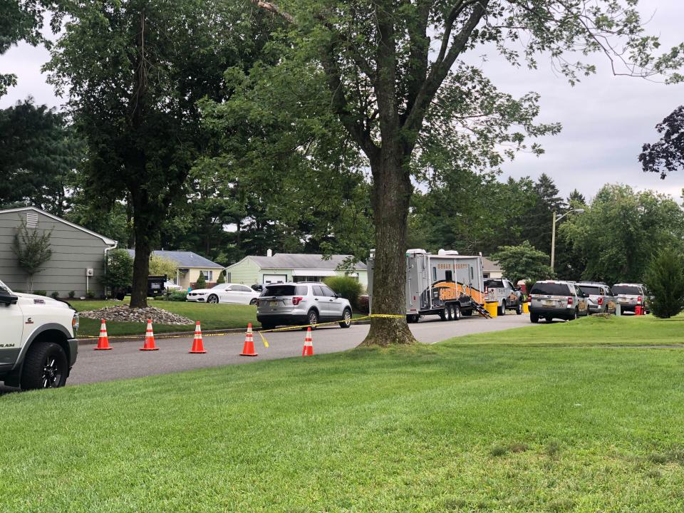 Police and county Sheriff's Department authorities were at the scene of a shooting involving police on Sunday, Aug. 1, 2021, in the Silver Ridge section of Berkeley.